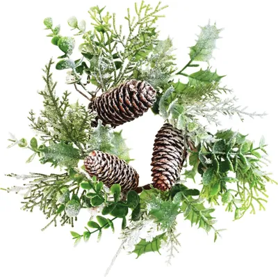 Image de Couronne verte avec strass Ø28 cm