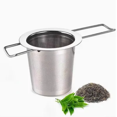 Produktbild von Teesieb, Teesieb für Tasse, Teefilter mit Deckel, Wiederverwendbar, für die Meisten Teetassen