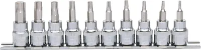 Immagine prodotto di KS TOOLS 918.3939 - Set di chiavi a bussola - 3/8" - 10 teste - Acciaio al cromo vanadio - DIN 3120 - ISO 1174 - 410 g