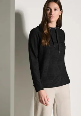 Immagine prodotto di CECIL Maglia a maniche lunghe "Strukturshirt", B322482, Nero, Taglia M