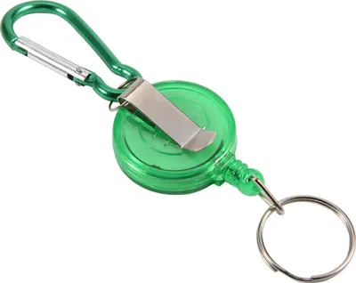 Produktbild von Angelzubehör-Rollhalter, 3 Stück, Nylonseil, ausziehbar, Schlüsselanhänger, für Angelwerkzeuge, Grün
