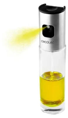 Produktbild von Sprühölspender aus Glas und Edelstahl 304 mit einem Fassungsvermögen von 100 ml.