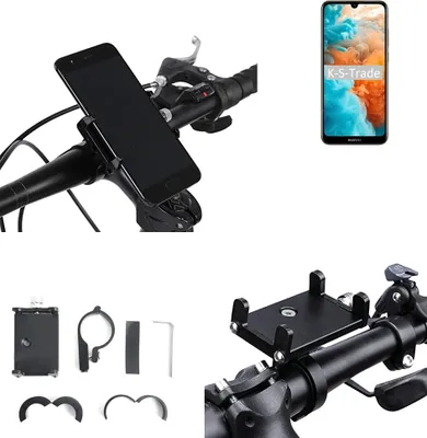 Produktbild von K-S-Trade Handyhalterung für das Fahrrad kompatibel mit Huawei Y6 Pro 2019 Halter Lenkstange Fahrradhalterung Motorrad Bike Mount Befestigung