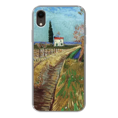 Produktbild von MuchoWow® Handyhülle Schutzhülle Hülle für iPhone XR Weg durch ein Weidenfeld - Vincent van Gogh Silikon Softcase Handy Hülle - Schutzdeckel