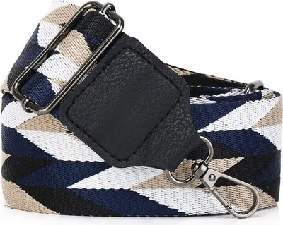 Obrázek produktu pro Dámský popruh na šálky Eleganci - Nastavitelný plátěný popruh na kabelku - délka 140 cm, šířka 5,5 cm, černý