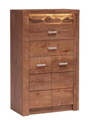 Image de Commode CHALAPATA avec éclairage LED – largeur 76 cm, frêne clair