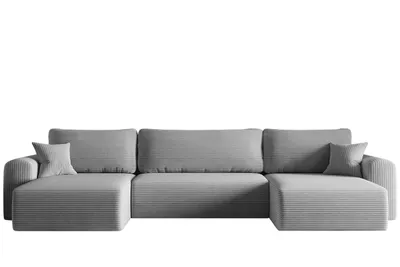 Produktbild von Kaiser Möbel Ecksofa mit schlaffunktion und bettkasten, Sofa U-form, Couch U-form CAPRI Poso Hellgrau