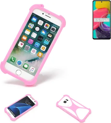 Produktbild von K-S-Trade Handy Hülle kompatibel mit Samsung Galaxy Quantum 3 Schutz Hülle Bumper Silikon Schutz Hülle Cover Case Silikoncase Silikonbumper TPU