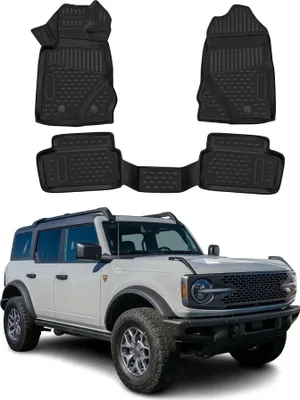 Immagine prodotto di 2022-2025 Ford Bronco tappetini in gomma nera 3 pz