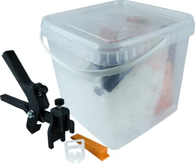 Produktbild von Bodenfliesen-Nivelliersystem Starterpaket - 1,5 mm Fugenbreite - Pro Set
