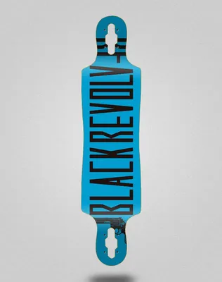 Image de Plateau de longboard, dimensions 40 x 9 cm, de couleur bleue