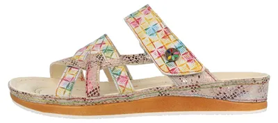 Produktbild von Laura Vita Pantoletten in Übergrößen Mehrfarbig BRUEL 05 Orange große Damenschuhe