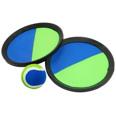 Produktbild von Best Sporting Beach Game Set Schläger Fangscheiben Klettbälle blau grün