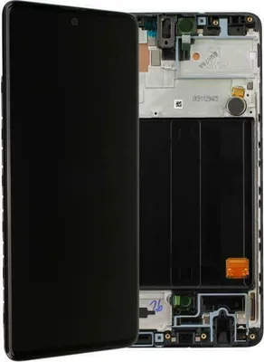 Produktbild von SMT - Original Super AMOLED Display Touchscreen Bildschirm Rahmen Schwarz für Samsung Galaxy A51 A515F & Werkzeug