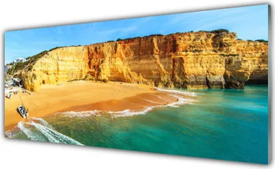 Produktbild von Glasbilder 125x50 Wandbild Druck auf Glas Bucht Landschaft