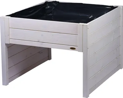 Zdjęcie produktu dla garaż na kosiarkę automatyczną dobar ze zintegrowaną skrzynką na sadzarkę, osłona na kosiarkę automatyczną, 79 x 73 x 56 cm, biały