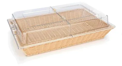 Produktbild von 2x GN 1/1 Systemkorb mit Scharnierdeckel Buffetkorb