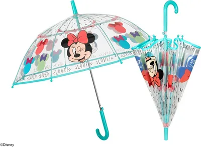Produktbild von regenschirm Minnie Mouse 74 cm automatisch Mädchen transparent/multicolor