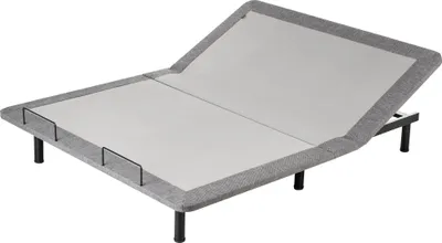 Produktbild von BELIANI Lattenrost Grau Gepolstert 160x200 cm Elektrisch Verstellbar mit Fernbedienung 4 Höhenverstellbare Beine Unterfederung für Doppelmatratze