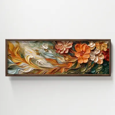 Produktbild von Wallity, HUM030, Dekoratives gerahmtes MDF-Gemälde, Mehrfarbig, 100 % MDF, 120 x 40 x 3,5 cm