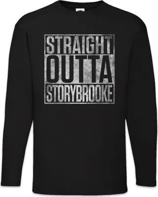 Produktbild von Urban Backwoods Straight Outta Storybrooke, Langarm T-Shirt, Farbe: Schwarz, Größe: 3XL