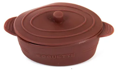 Produktbild von Mini Kochgeschirr Silikon Cocotte Backform Auflaufform Kasserolle 240 ml Gratin