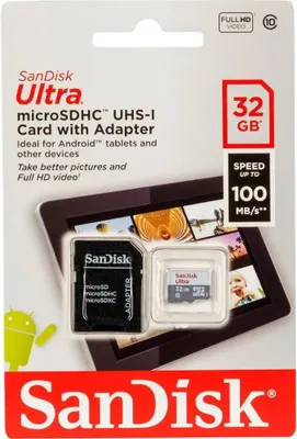 Produktbild von SanDisk Ultra® microSDHC™ UHS-I Speicherkarte + Adapter – 32 GB