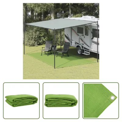 Image de The Living Store Tapis de tente vert clair 300x500 cm HDPE