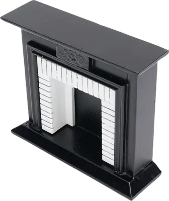 Image de 1:12 Miniature Dollhouse Fireplace Wooden Vintage Dollhouse Decoration Accessories for Home