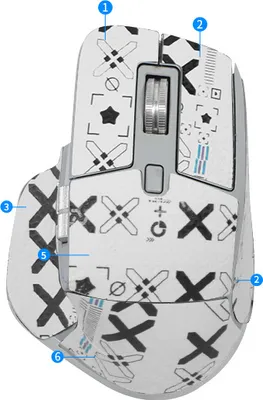 Produktbild von INF Verbesserte Griff-Mausaufkleber für Logitech MX Master 3/3s Weiß