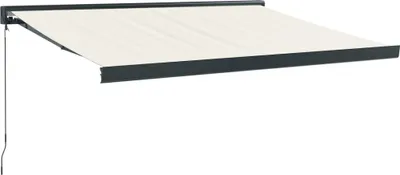 Immagine prodotto di vidaXL Tenda da sole retrattile Crema 3,5x2,5 m Tessuto e alluminio