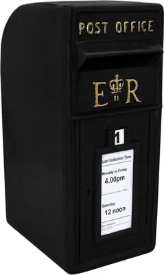 Produktbild von Briefkasten im englischen Stil Postkasten schwarz Wandbriefkasten Standbriefkasten Post Box Gusseisen