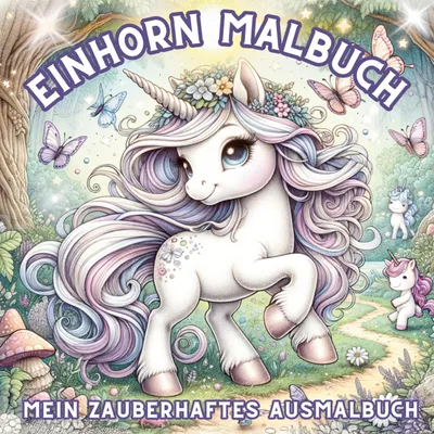 Produktbild von Einhorn Malbuch - Mein zauberhaftes Ausmalbuch für Mädchen ab 4 Jahren