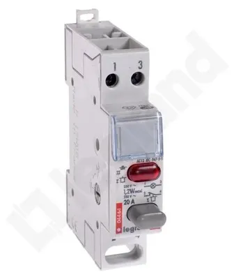Image de LP452 Interrupteur-poussoir 20A bistable + LED rouge 1NF 110-400V AC