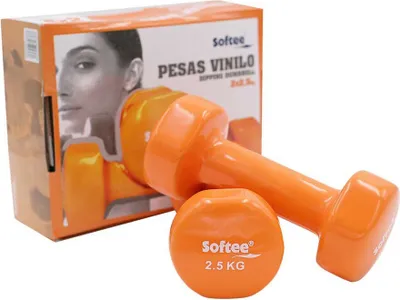 Image de Set d'haltères en vinyle Softee Orange 25 Kg