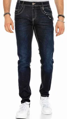 Produktbild von CD395 Herren bequeme Jeans mit stilvollen Kontrastnähten in Straight Fit