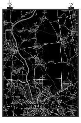 Produktbild von Mr. & Mrs. Panda Bild Lampertheim DIN A4 - Geschenk, Kunstdruck, Wanddekoration, Stadt Dorf Karte Landkarte Map Stadtplan, Wandbild, drucke, wanddeko