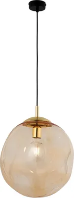 Produktbild von Hängeleuchte Kugelschirm Glas Ø 40 cm in Gold Esszimmer Hängelampe
