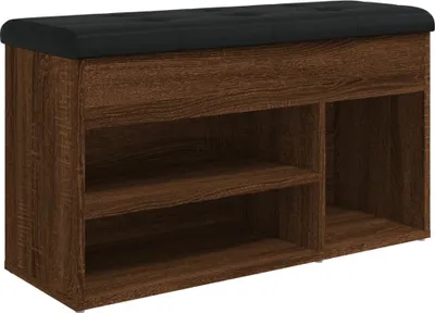 Produktbild von vidaXL Schuhbank Braun Eichen-Optik 82x32x45,5 cm Holzwerkstoff