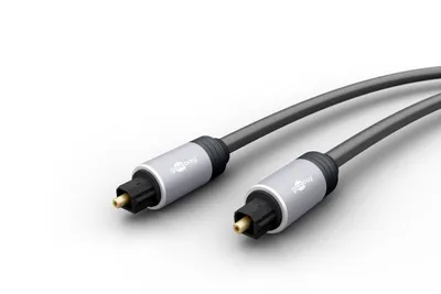 Produktbild von goobay Toslink Kabel mit Metallsteckern Stecker auf Stecker schwarz 3 m