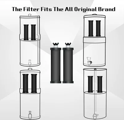 Zdjęcie produktu dla 2 sztuki filtrów wody zastępujących filtry do oczyszczaczy wody z systemem filtrów grawitacyjnych