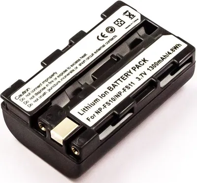 Produktbild von Akku für Sony DSC-F505 Li-Ion 3,6 Volt 1300 mAh schwarz.