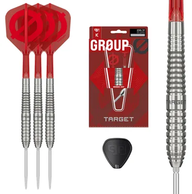 Imagen del producto de Set de dardos Target Darts GROUP O, con punta de acero, 23G, cuerpo modelo 01, 50% wolframio