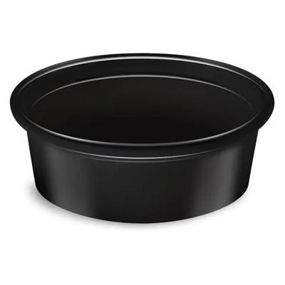 Produktbild von 200x Dressingbecher Feinkostbecher schwarz PP 50 ml  Ø 70 mm