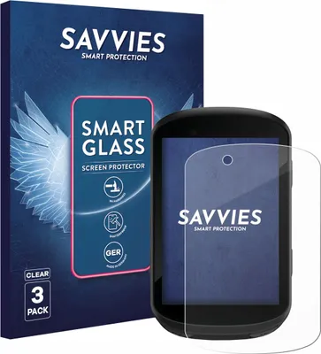 Produktbild von 3x Savvies Schutzglas Folie für Garmin Edge 530 / Edge 830 9H Panzer Schutzfolie Glas Displayschutz klar transparent