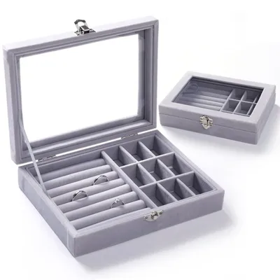 Zdjęcie produktu dla Szkatułka na biżuterię kuferek organizer pudełko PD132SZ