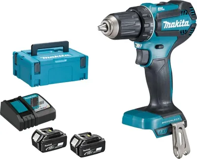 Productafbeelding van Makita accu-boormachine/schroefmachine 18V | 2x 3,0 Ah accu's + oplader in MAKPAC-koffer