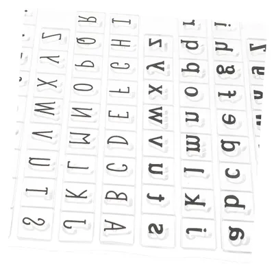 Produktbild von 4 Stück Transparente Buchstabenstempel für Bastelarbeiten