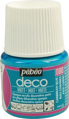 Produktbild von Matt opak Acrylfarbe - Karibikblau - 45 ml