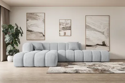 Produktbild von ALTDECOR Ecksofa in L-Form OLEA-L2 - 289x176x71 cm Grau - Corner Sofa Bett Eckcouch Couch Wohnlandschaft Cauchsofa